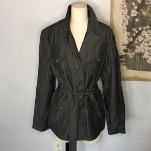 Sharagano New Jacket Size 14 Dark Gray